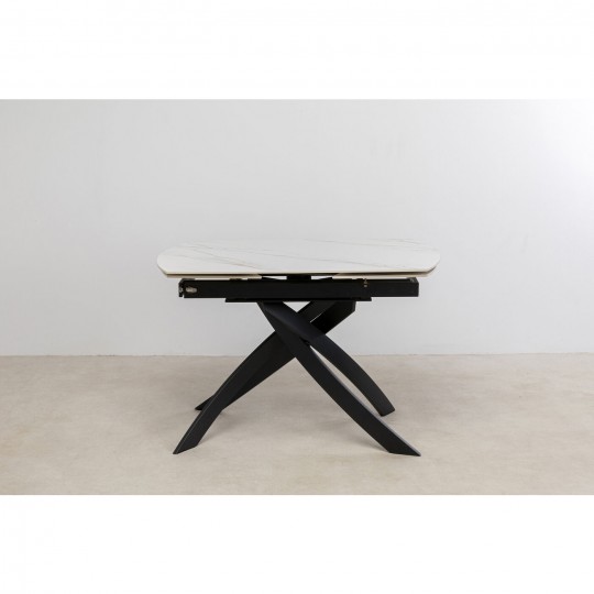 Table à rallonges Twist onyx 120(30+30)x90cm