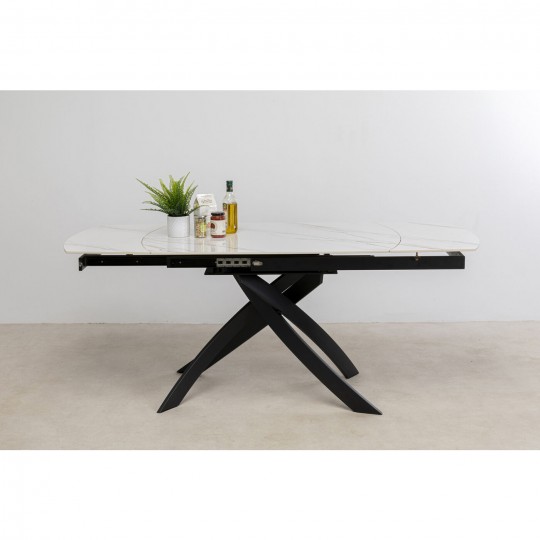 Table à rallonges Twist onyx 120(30+30)x90cm