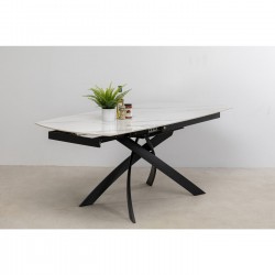 Table à rallonges Twist onyx 120(30+30)x90cm