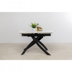 Table à rallonges Twist onyx 120(30+30)x90cm