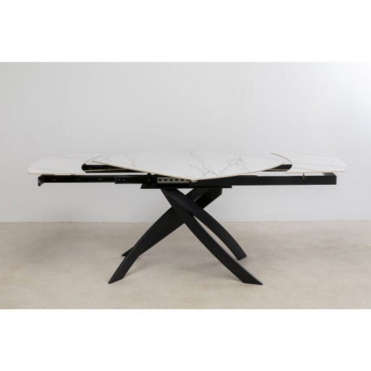 Table à rallonges Twist onyx 120(30+30)x90cm
