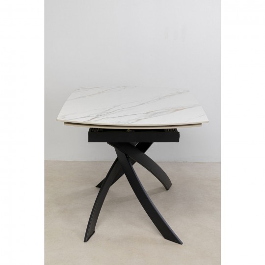 Table à rallonges Twist onyx 120(30+30)x90cm