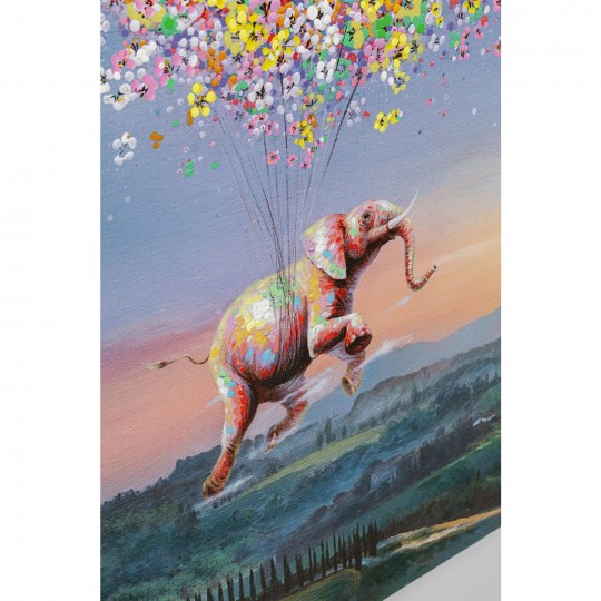 Tela Flying Elephant At Night 120x160 cm