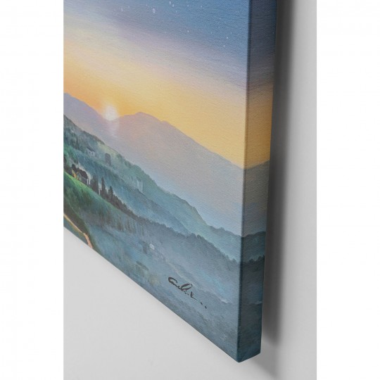 Tableau sur toîle Flying Elephant At Night 120x160