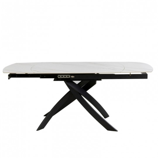 Table à rallonges Twist onyx 120(30+30)x90cm