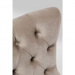 Fauteuil pivotant Bellissima velours  beige
