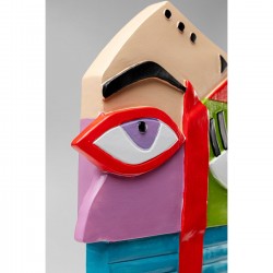 Objeto decorativo Abstract Face Multicolour 52 cm