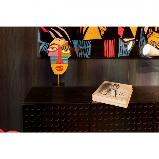 Objeto decorativo Abstract Face Multicolour 52 cm