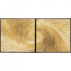Tableau décoratif Wave doré (2/Set)