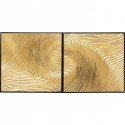 Tableau décoratif Wave doré (2/Set)
