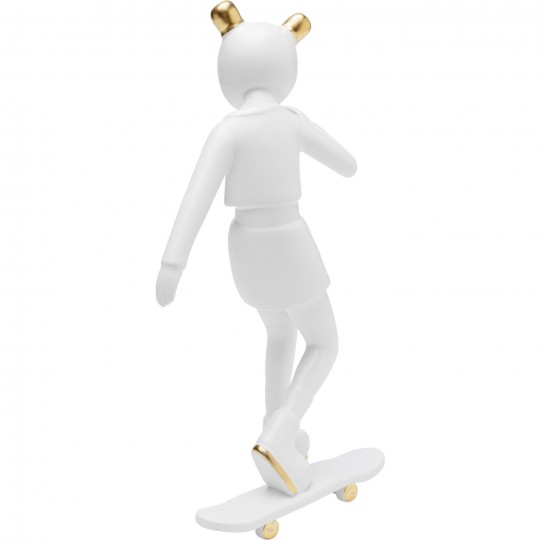 Estatueta decorativa Skating Astronaut White 33 cm