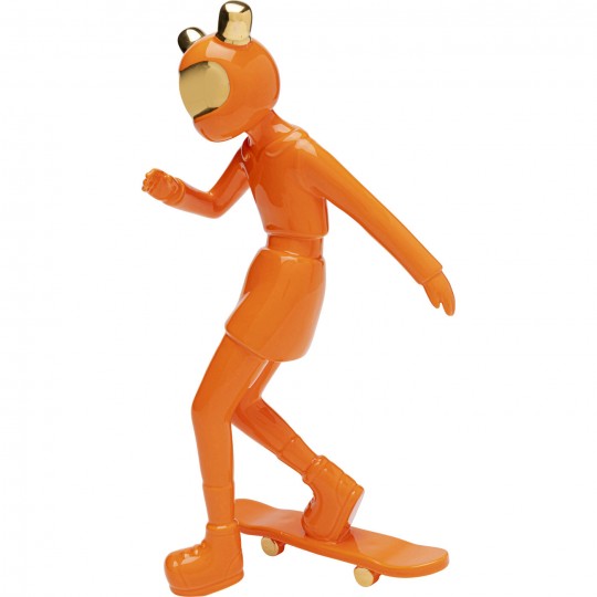 Estatueta decorativa Skating Astronaut Laranja 33 cm