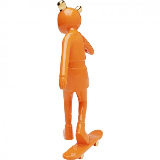 Estatueta decorativa Skating Astronaut Laranja 33 cm