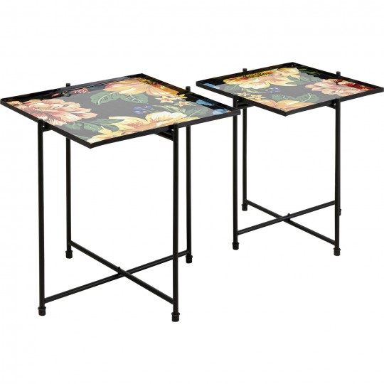 Table d apppoint Flowers Garden carré (2/set) Table d apppoint Flowers Garden carré (2/set)
