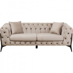 Canapé Bellissima 2-places velours beige 200cm
