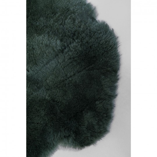 Pele de cordeiro Heidi verde escuro 60x85 cm