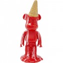 Figurine décorative Gelato Bear rouge 40cm