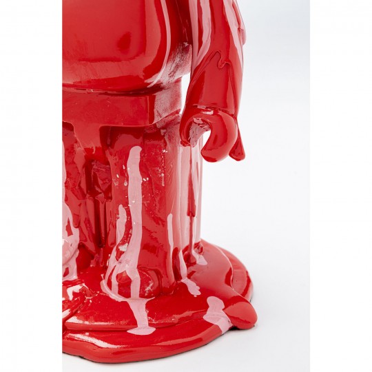 Figurine décorative Gelato Bear rouge 40cm