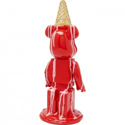 Figurine décorative Gelato Bear rouge 40cm