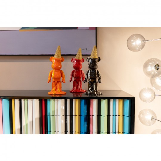 Figurine décorative Gelato Bear rouge 40cm