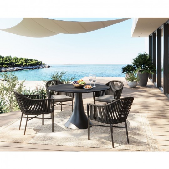 Mesa Grande Possibilita Black Outdoor Ø110 cm Mesa Grande Possibilita Black Outdoor Ø110 cm