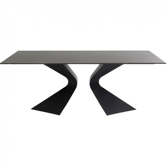 Table Gloria Outdoor Ceramic noir 180x90cm