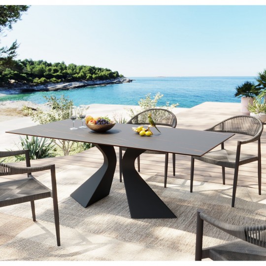 Mesa Gloria Outdoor Ceramic Black 180x90 cm Mesa Gloria Outdoor Ceramic Black 180x90 cm