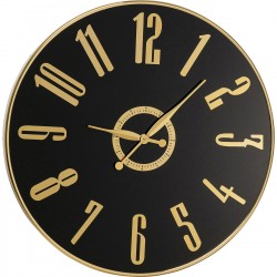 Horloge mural Casino noir Ø76cm