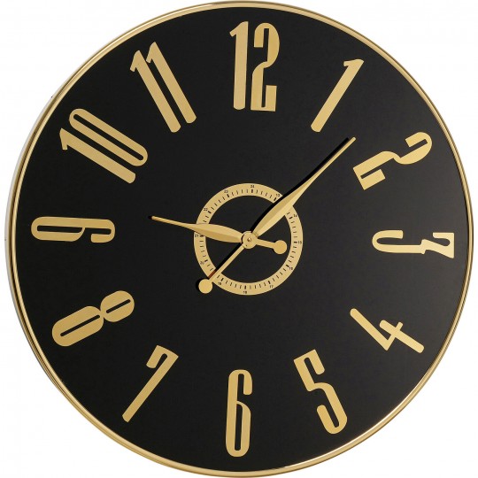 Horloge mural Casino noir Ø76cm