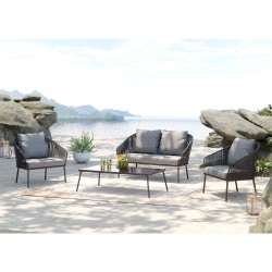 Ensemble de sièges Elba gris Quattro (4/part)