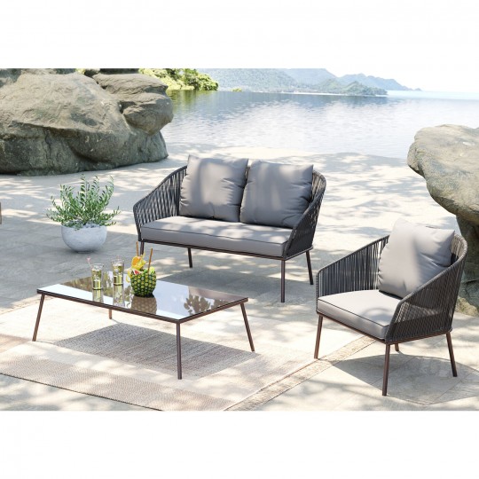 Conjunto de sofás Elba Grey Quattro Conjunto de sofás Elba Grey Quattro