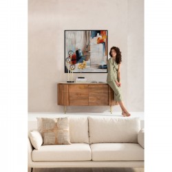 Tableau encadré Visione Obliquo 100x100cm