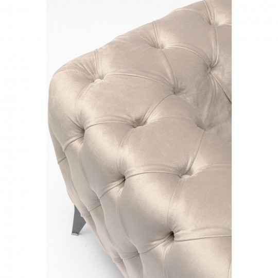 Fauteuil Bellissima velours beige 120cm