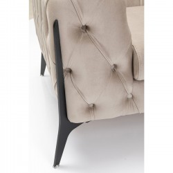Fauteuil Bellissima velours beige 120cm
