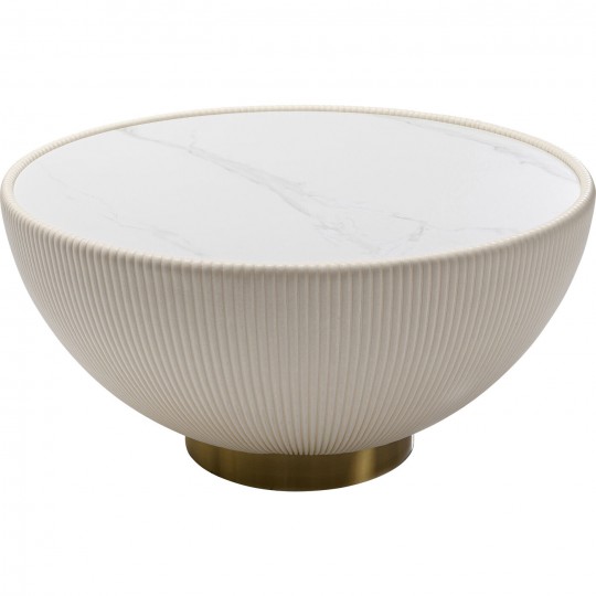 Table basse Endless Vegas blanc Ø71cm