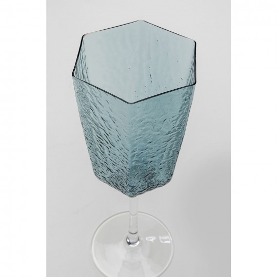 Verre à vin Cascata bleu