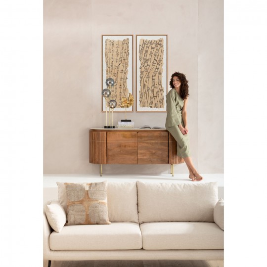 Tableau encadré Native Spirals 50x150cm