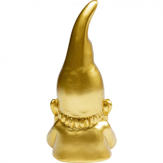 Estatueta decorativa Gnome dourado 21 cm