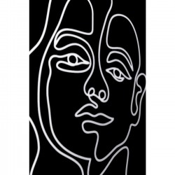 Imagem emoldurada Faccia Arte Woman 60x80 cm