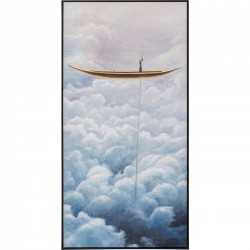 Tableau encadré Cloud Boat 60x120cm