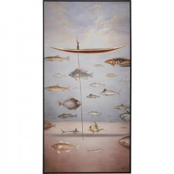 Tableau encadré Cloud Fisherman Boat 60x120cm