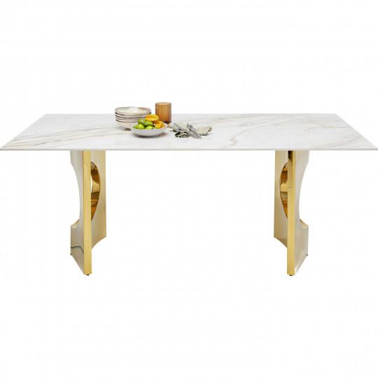 Table Eternity Oho Gold Ceramic 180x90cm