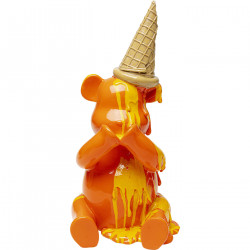 Figurine décorative Sitting Gelato Bear Orange 37c