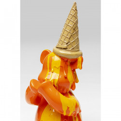 Figurine décorative Sitting Gelato Bear Orange 37c