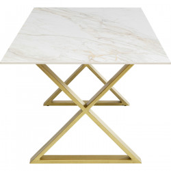 Mesa Eternity Cross Cerâmica Dourada