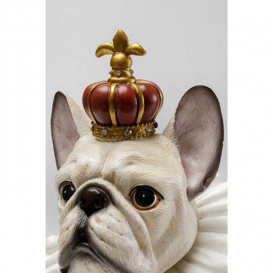 Figurine décorative King Dog blanc 33cm