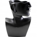 Vase Rostro Side noir 27cm