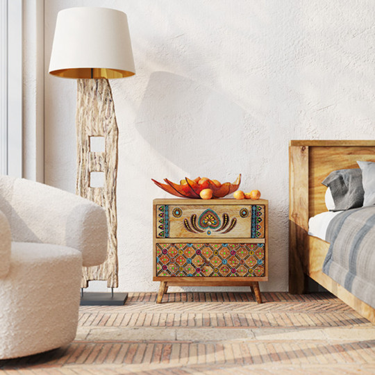 Mesa de cabeicera Menorca 50x46cm Mesa de cabeicera Menorca 50x46cm