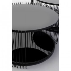 Mesa centro Wire Double Negro (2/Set)