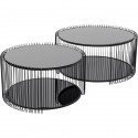 Mesa centro Wire Double Negro (2/Set)